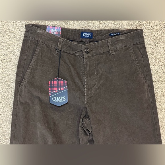 Men’s Chaps Brown Corduroy Pants - Picture 2 of 8